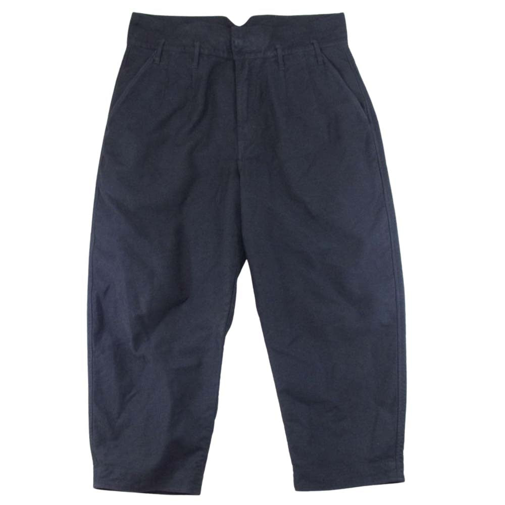 PORTER CLASSIC ポータークラシック 22AW MOLESKIN CLASSIC PANTS モールスキン クラシック 裾裏 ベロア 2タック パンツ ブラック系 L【中古】