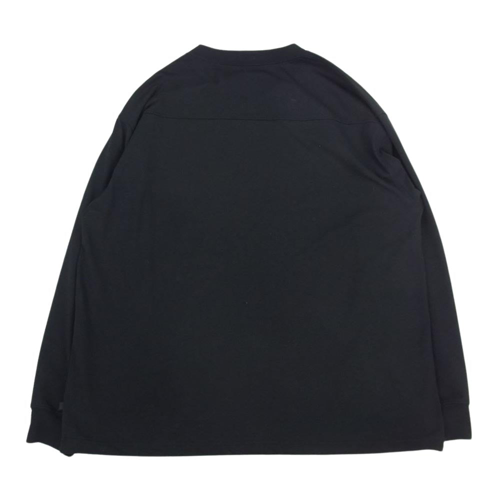 ダイワピア39 22SS BE-35022 TECH DRAWSTRING TEE L/S 裾ドローコード ヘビーウェイト フットボール テック 長袖 Tシャツ ロングスリーブ ロンＴ ブラック系 L【中古】