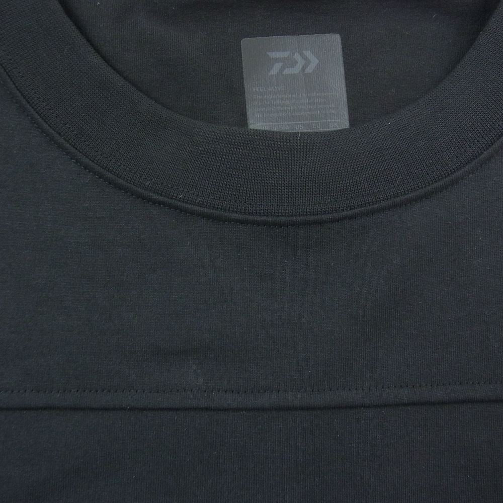 ダイワピア39 22SS BE-35022 TECH DRAWSTRING TEE L/S 裾ドローコード ヘビーウェイト フットボール テック 長袖 Tシャツ ロングスリーブ ロンＴ ブラック系 L【中古】