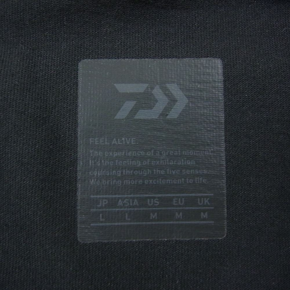 ダイワピア39 22SS BE-35022 TECH DRAWSTRING TEE L/S 裾ドローコード ヘビーウェイト フットボール テック 長袖 Tシャツ ロングスリーブ ロンＴ ブラック系 L【中古】