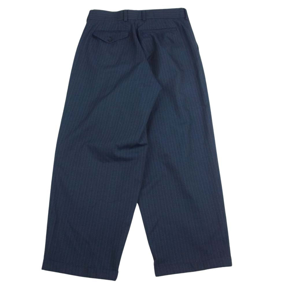 kolor カラー 21AW 21WCM-P06104 W／P WIDE PANT ピンストライプ ワイドパンツ スラックス ネイビー系 1【中古】