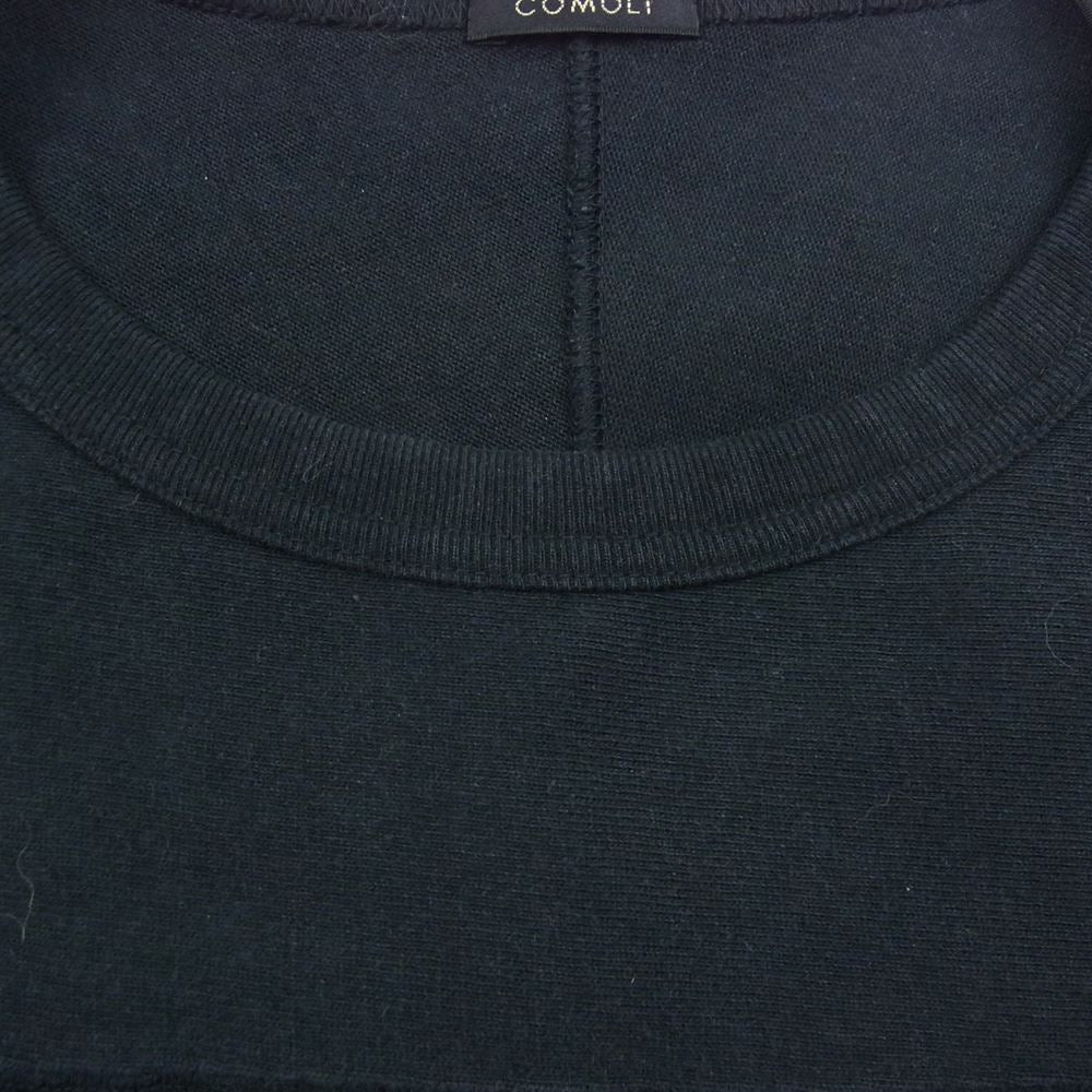 COMOLI コモリ 22SS V01-05005 フットボール Tシャツ ブラック ブラック系 3【中古】