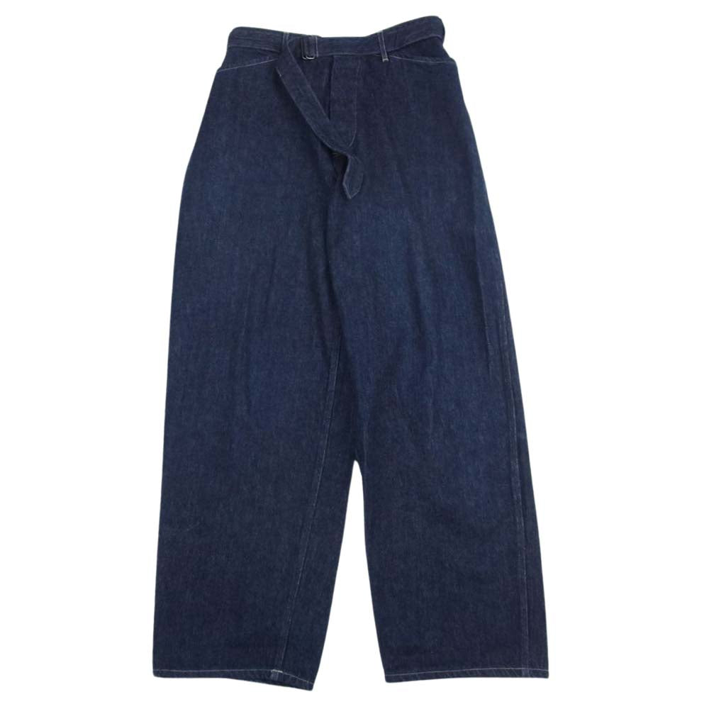 COMOLI コモリ 21AW U03-03011 BELTTED PANTS ベルテッド デニム パンツ インディゴブルー系 2【中古】