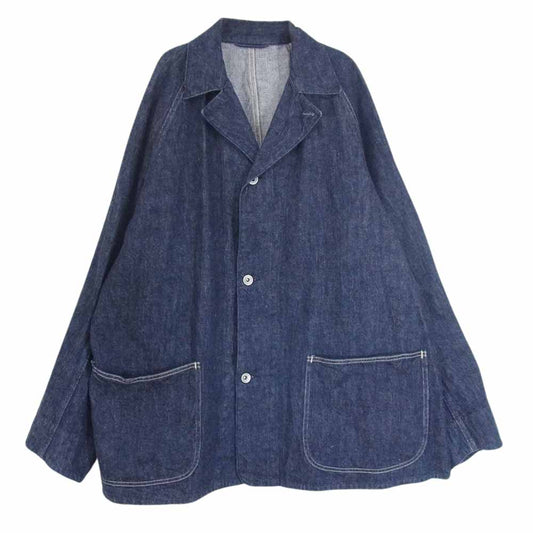 COMOLI コモリ 21AW U03-01013 カバーオール デニム ワーク ジャケット インディゴブルー系 2【中古】