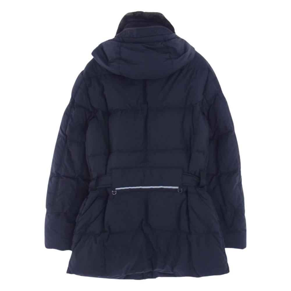 PEUTEREY ピューテリー 47283500 国内正規品 HURRICANE ハリケーン 襟ラビットファー ダウンジャケット ネイビー系 48【中古】