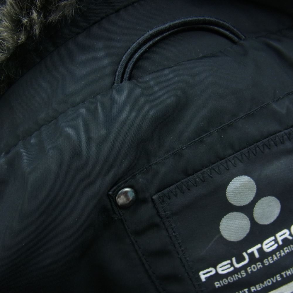 PEUTEREY ピューテリー 47293105 国内正規品 HURRICANE TXP09 ハリケーン 襟ラビットファー ダウンジャケット ブラック系 S【中古】