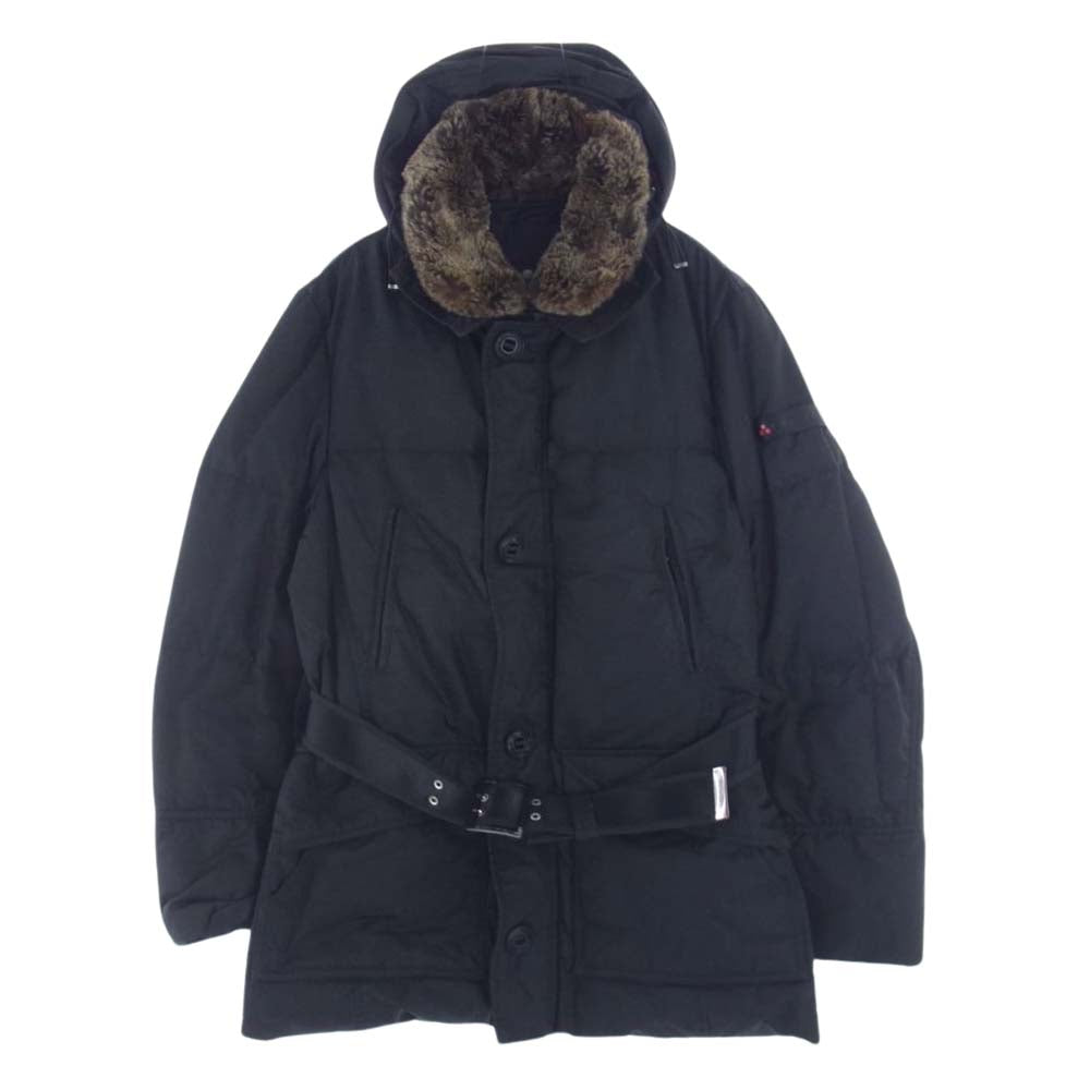 PEUTEREY ピューテリー 47293105 国内正規品 HURRICANE TXP09 ハリケーン 襟ラビットファー ダウンジャケット ブラック系 S【中古】