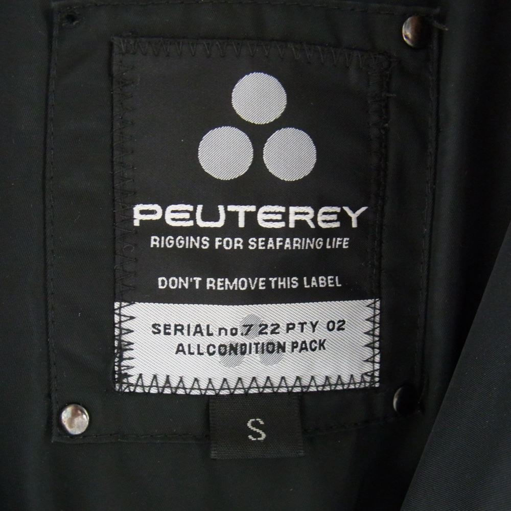 PEUTEREY ピューテリー 47293105 国内正規品 HURRICANE TXP09 ハリケーン 襟ラビットファー ダウンジャケット ブラック系 S【中古】