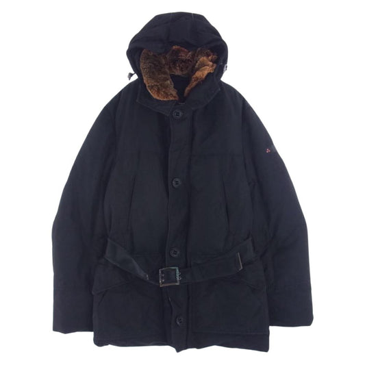 PEUTEREY ピューテリー 47283018 国内正規品 HURRICANE ハリケーン 襟ラビットファー ダウンジャケット ブラック系 S【中古】