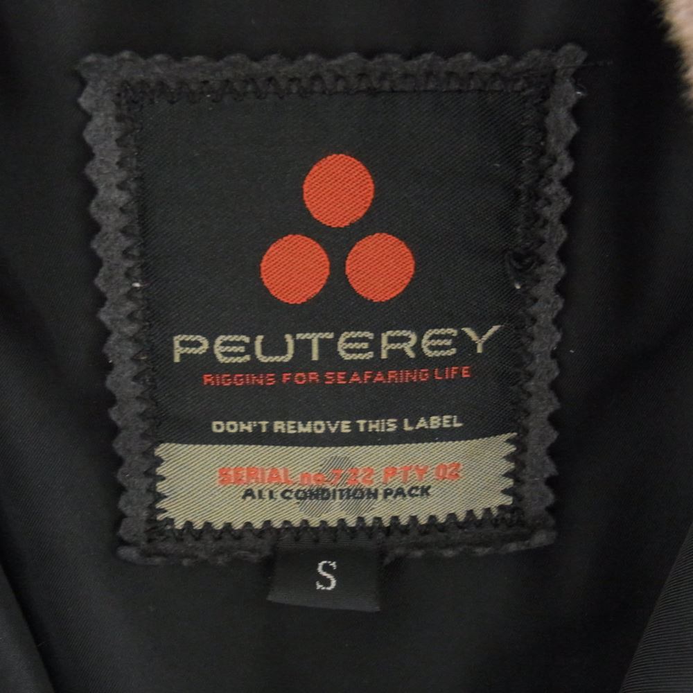 PEUTEREY ピューテリー 47283018 国内正規品 HURRICANE TXP08 NERO ハリケーン 襟ラビットファー ダウンジャケット ブラック系 S【中古】