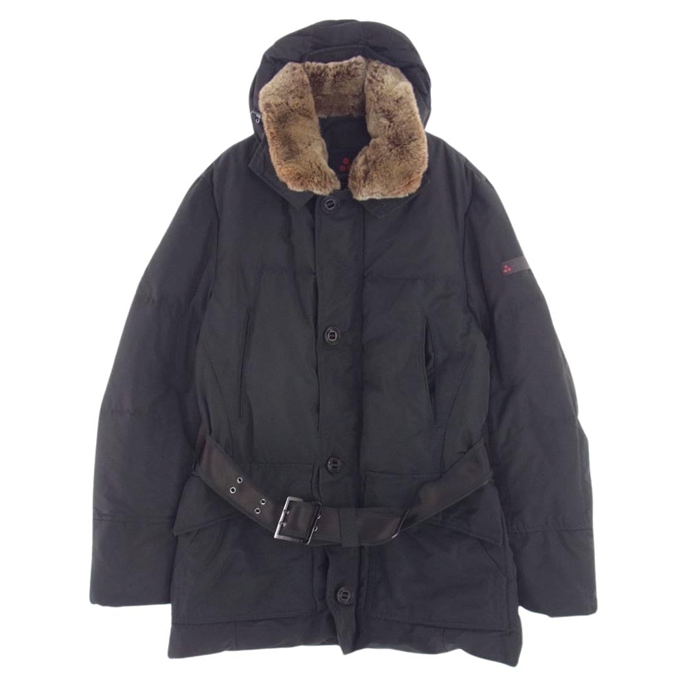 PEUTEREY ピューテリー 47283018 国内正規品 HURRICANE ハリケーン 襟ラビットファー ダウンジャケット カーキ系 色番961 S【中古】