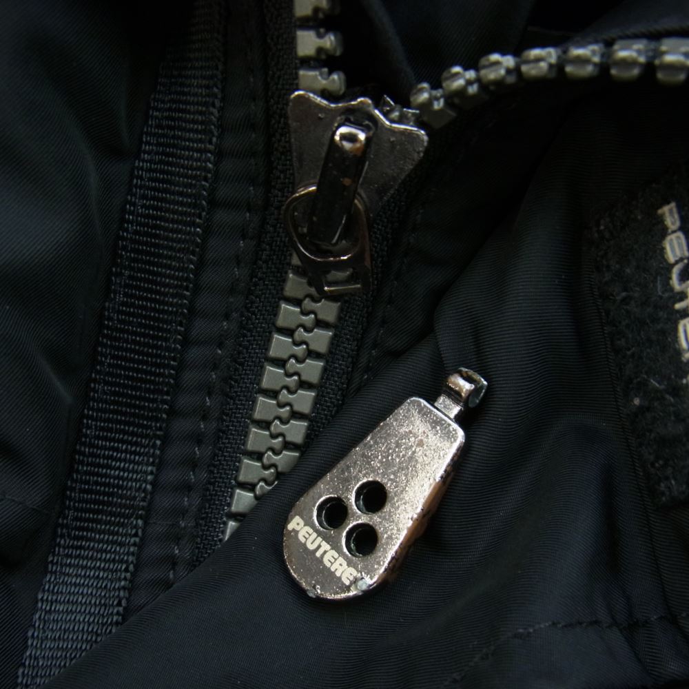 PEUTEREY ピューテリー 47283018 国内正規品 HURRICANE TXP08 NERO ハリケーン 襟ラビットファー ダウンジャケット ブラック系 S【中古】