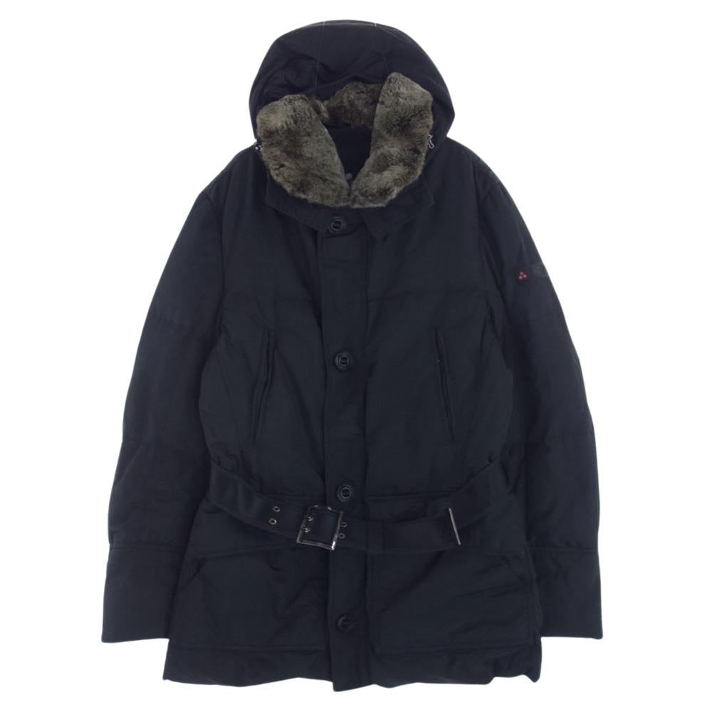 PEUTEREY ピューテリー 47293105 国内正規品 HURRICANE ハリケーン 襟ラビットファー ダウンジャケット ブラック系 S【中古】