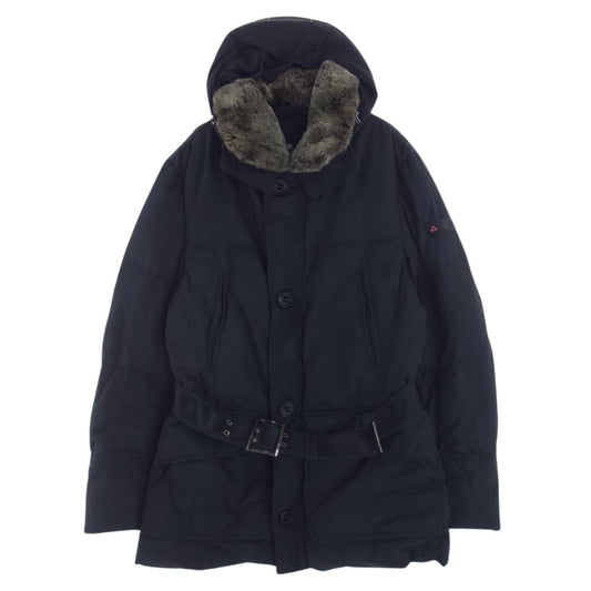 PEUTEREY ピューテリー 47293105 国内正規品 HURRICANE ハリケーン 襟ラビットファー ダウンジャケット ブラック系 S【中古】