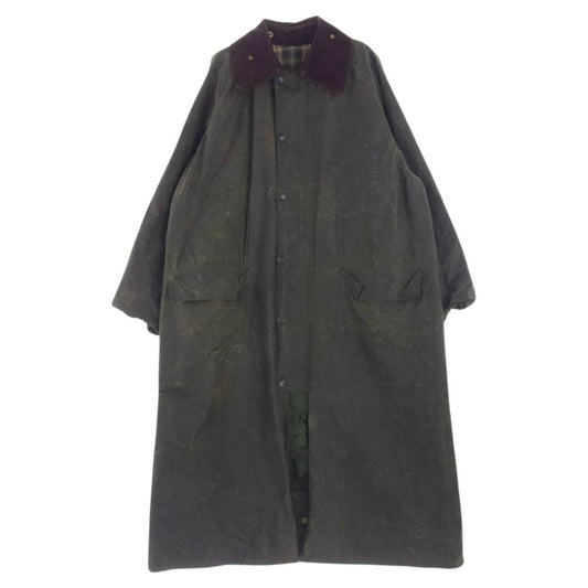 Barbour バブアー 8711585/7 BURGHLEY バーレー 3ワラント オイルドジャケット ハンティングコート ダークブラウン系 C40 102CM【中古】