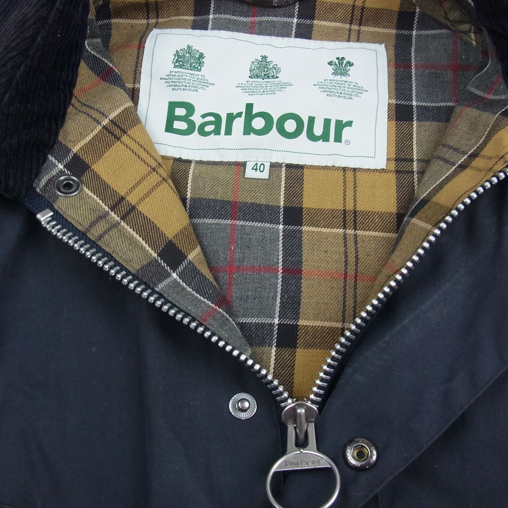 Barbour バブアー 20AW MWX1679NY91 OVERSIZED WAX BEDALE ホワイトレーベル 3ワラント オーバーサイズ ビデイル オイルドジャケット ハンティングジャケット ネイビー系 40【中古】