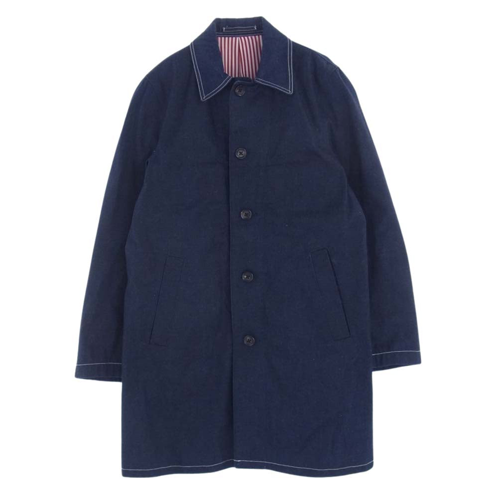 WACKO MARIA ワコマリア 14SS 14SS-CT-15 デニム コート ジャケット 内ストライプ インディゴブルー系 S【中古】