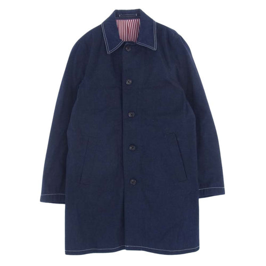 WACKO MARIA ワコマリア 14SS 14SS-CT-15 デニム コート ジャケット 内ストライプ インディゴブルー系 S【中古】