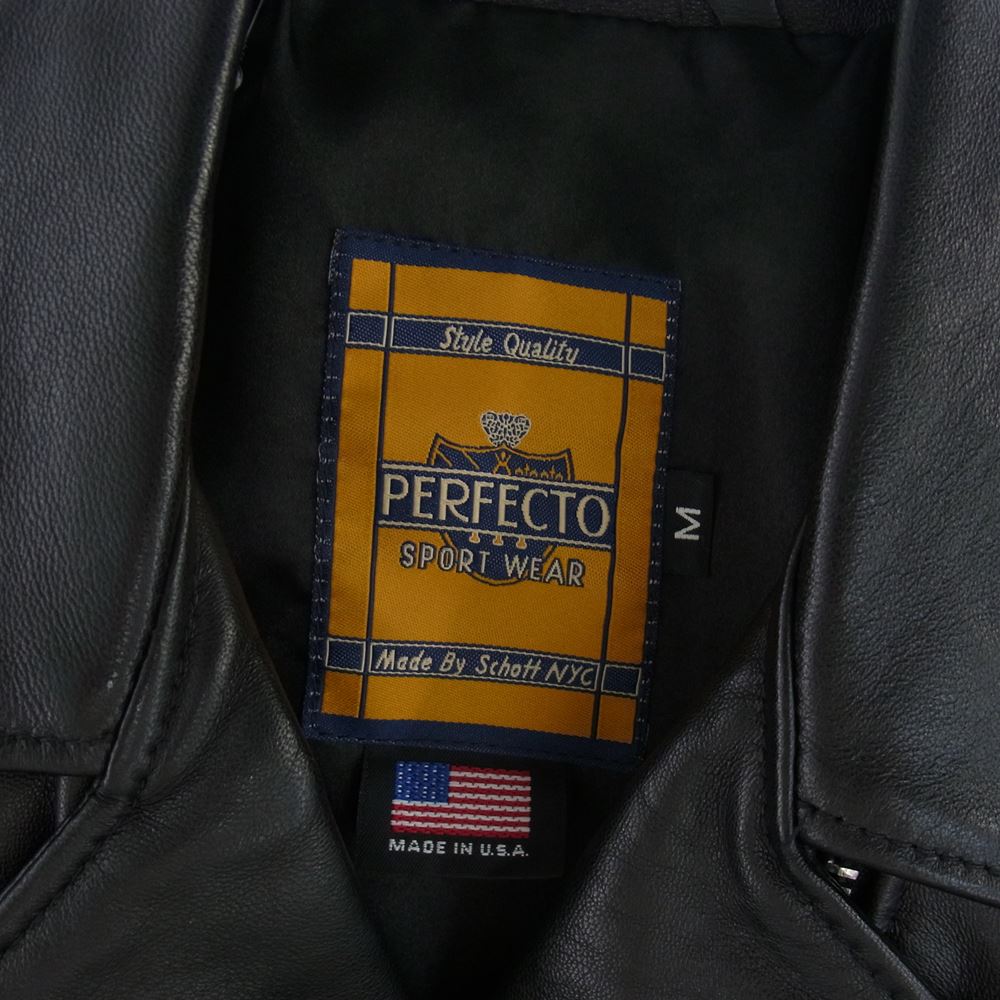 schott ショット 7197 218W 国内正規品 BROS ブロス ラムレザー ワンスター ダブル ライダース ジャケット ブラック系 M【中古】