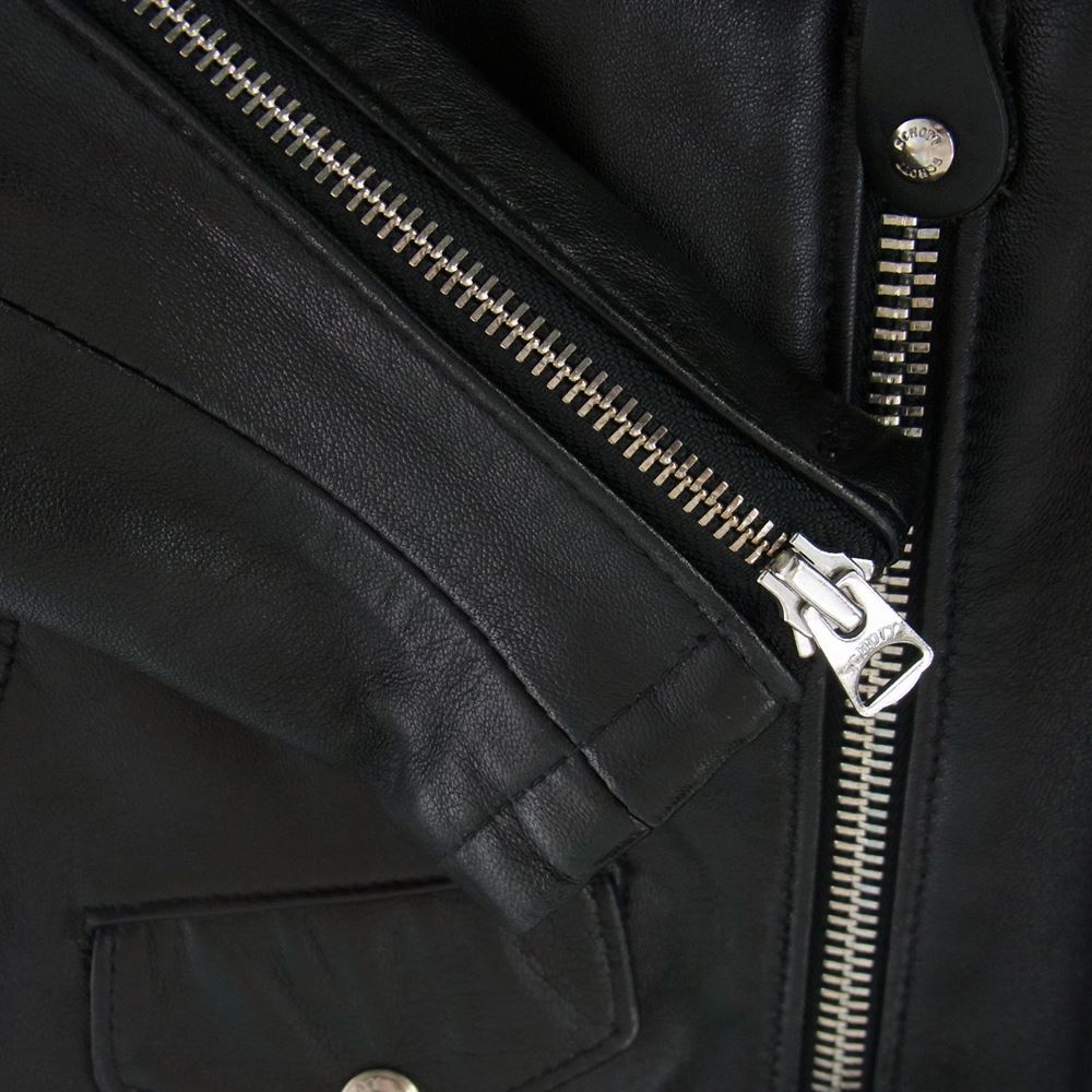 schott ショット 7197 218W 国内正規品 BROS ブロス ラムレザー ワンスター ダブル ライダース ジャケット ブラック系 M【中古】