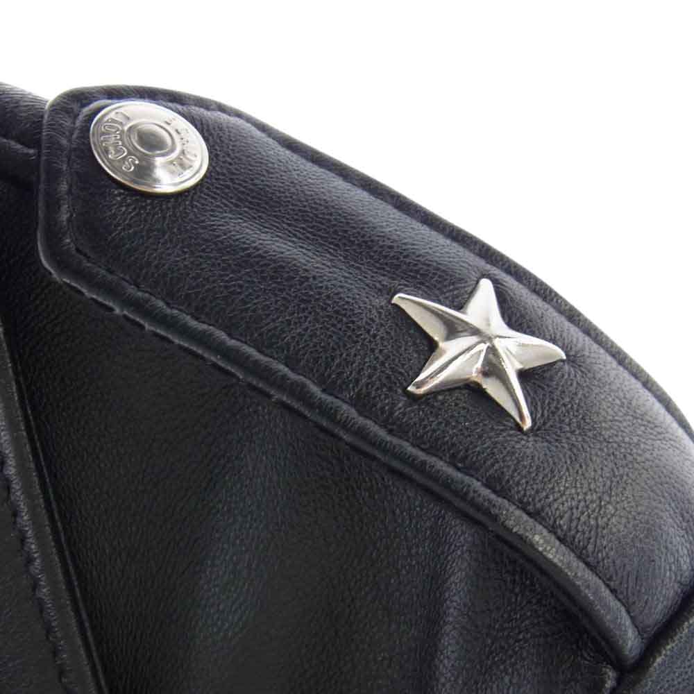 schott ショット 7197 218W 国内正規品 BROS ブロス ラムレザー ワンスター ダブル ライダース ジャケット ブラック系 M【中古】