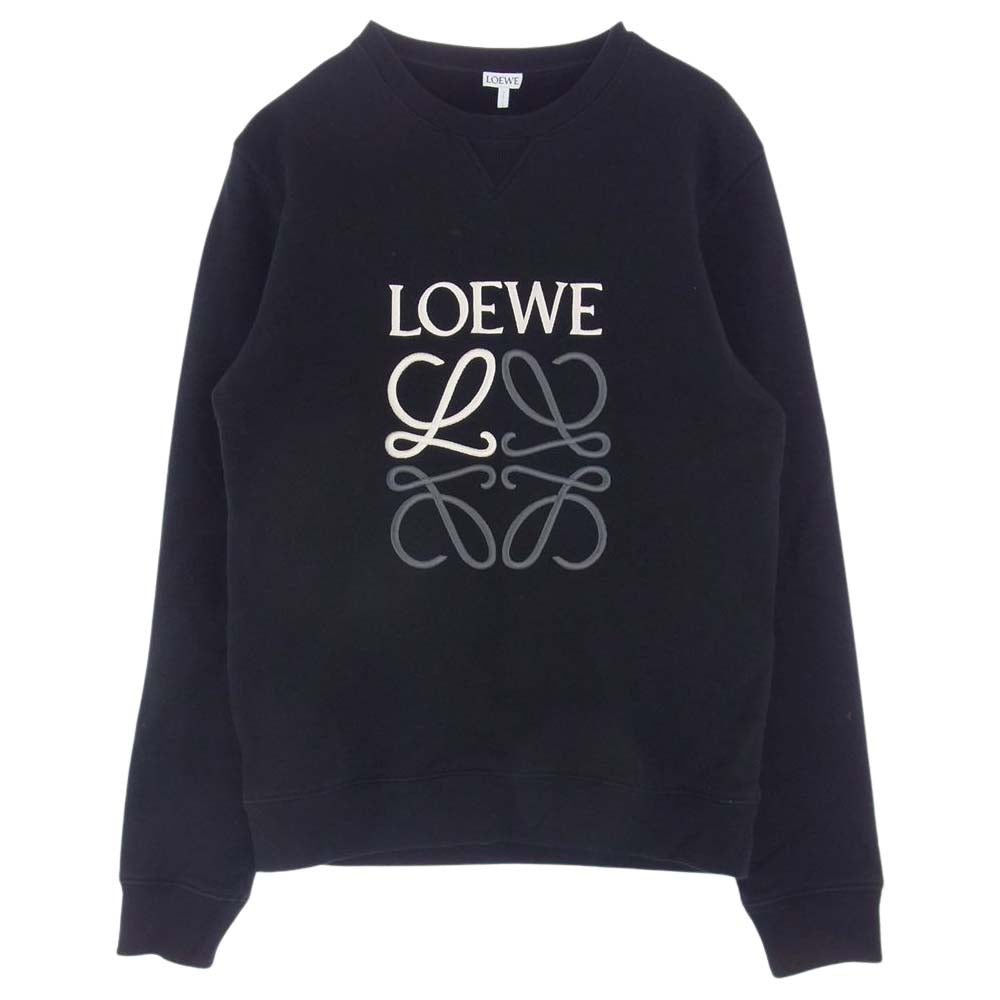 LOEWE ロエベ 22AW H526Y24J07 アナグラム コットン スウェット トレーナー ブラック系 S【中古】