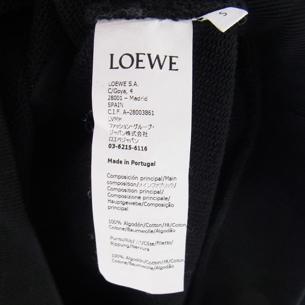 LOEWE ロエベ 22AW H526Y24J07 アナグラム コットン スウェット トレーナー ブラック系 S【中古】