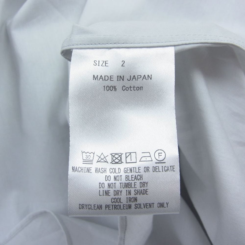 markaware マーカウェア 22AW A22A-10SH01C NEW COMFORT FIT SHIRTS SOKTAS ORGANIC  COTTON POPL コンフォート フィット シャツ オーガニックコットン ライトグレー系 2【中古】