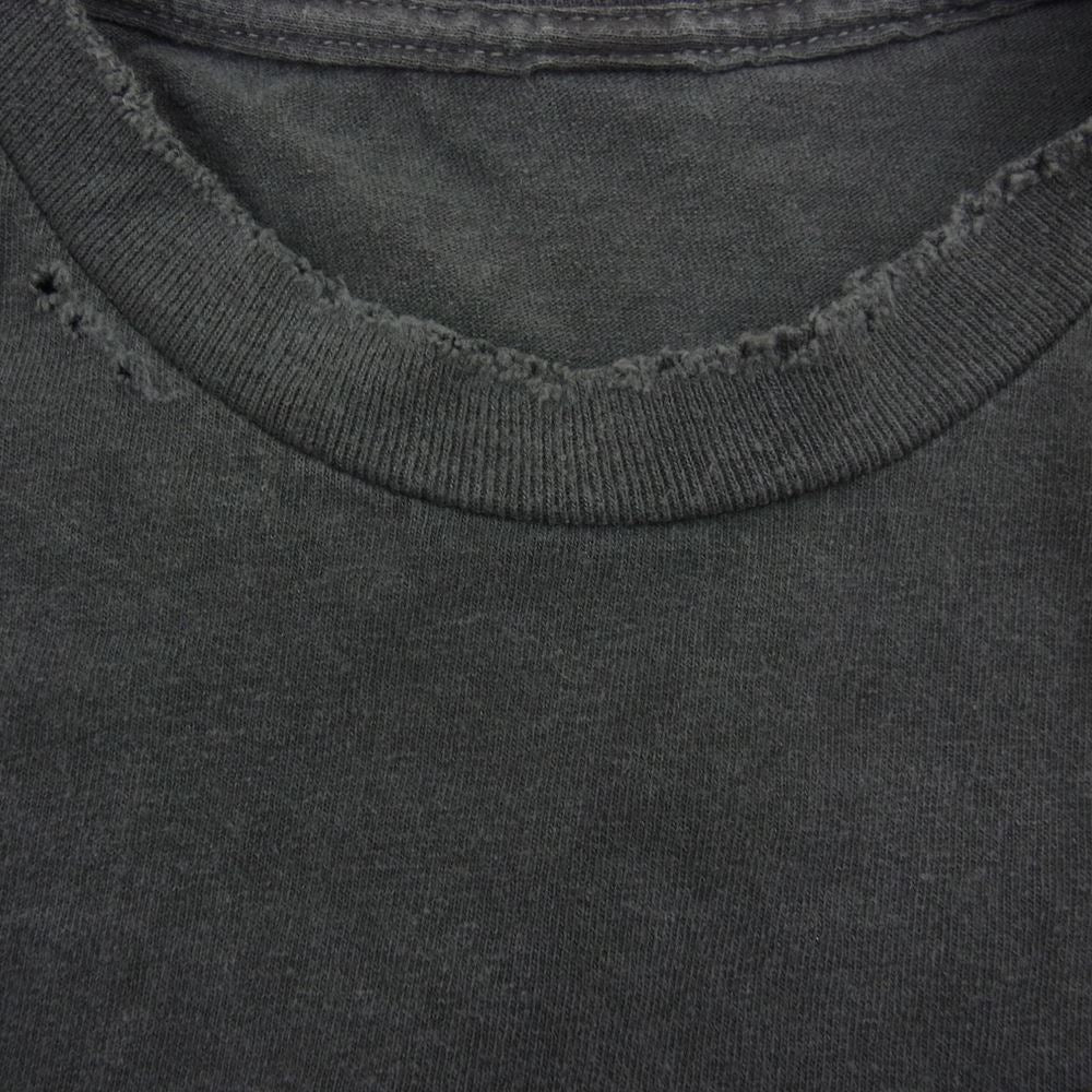 アンセルム ANC-CT40 EMBROIDERY DYED LS T-SHIRT BLACK エンブロイダリー ダイド Tシャツ ロングスリーブ ロンT ブラック ブラック系 OS【新古品】【未使用】【中古】