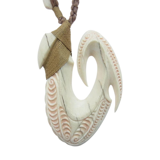 カズボーン フィッシュフック ハワイアンコア ボーン ネックレス オフホワイト系【中古】