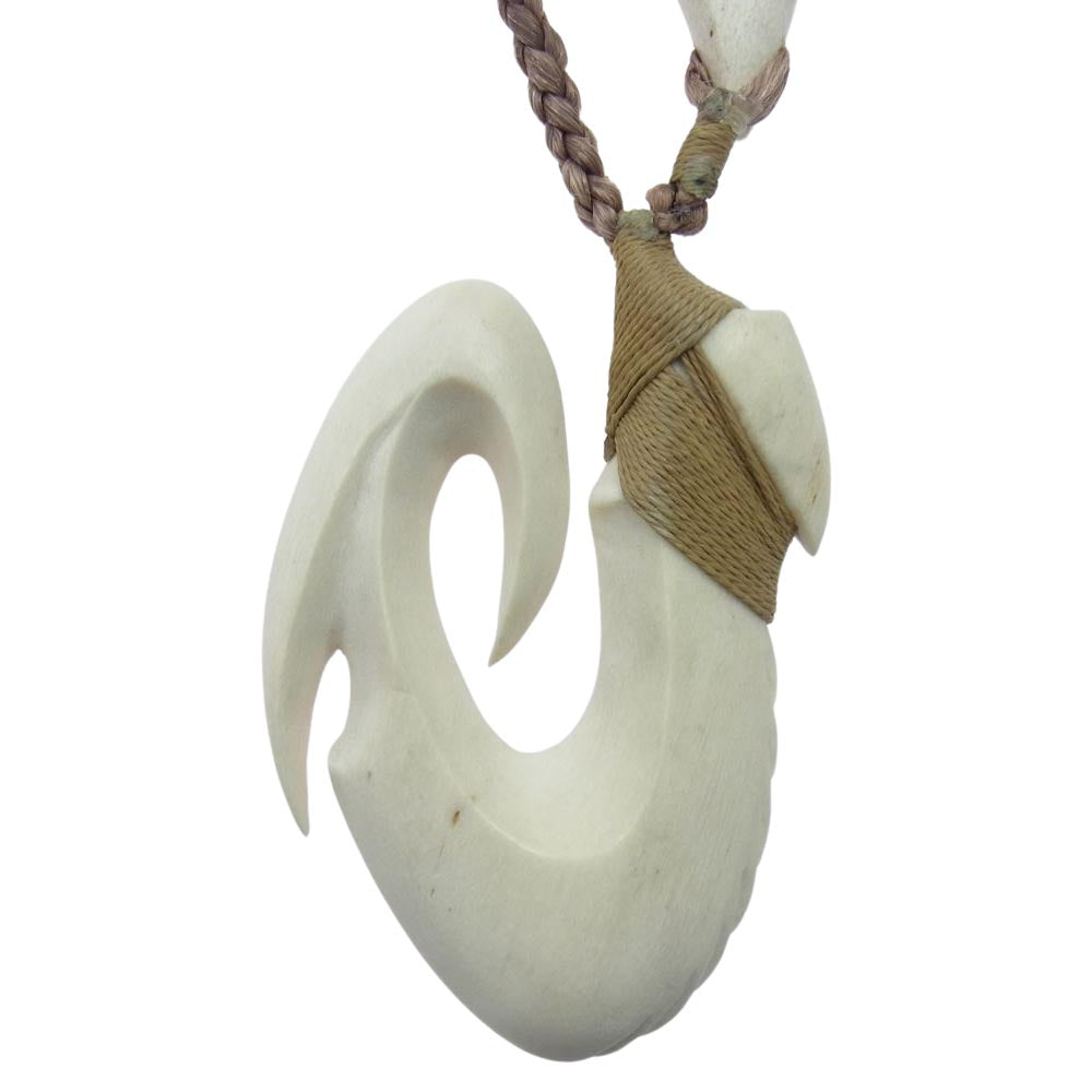 カズボーン フィッシュフック ハワイアンコア ボーン ネックレス オフホワイト系【中古】