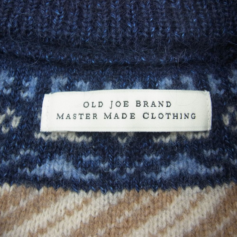 オールドジョー 162KN04 INDIGO MOHAIR NORDECK SWEATER インディゴ モヘア ノルディック セーター ニット ネイビー系 40【中古】