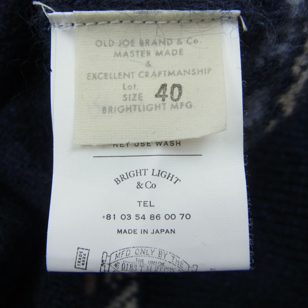 オールドジョー 162KN04 INDIGO MOHAIR NORDECK SWEATER インディゴ