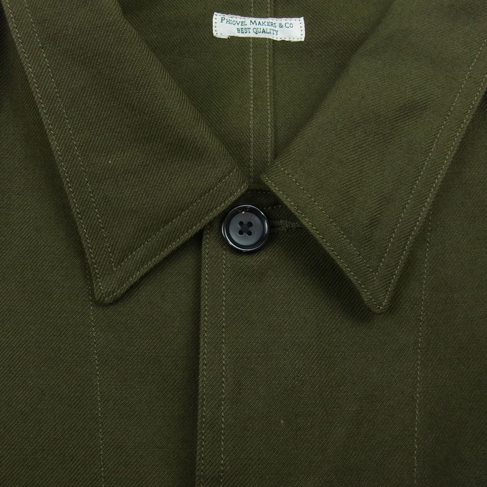 PHIGVEL フィグベル PMAK-SJ01 FRENCH WORK JACKET フレンチ ワーク ジャケット カーキ系 3【中古】