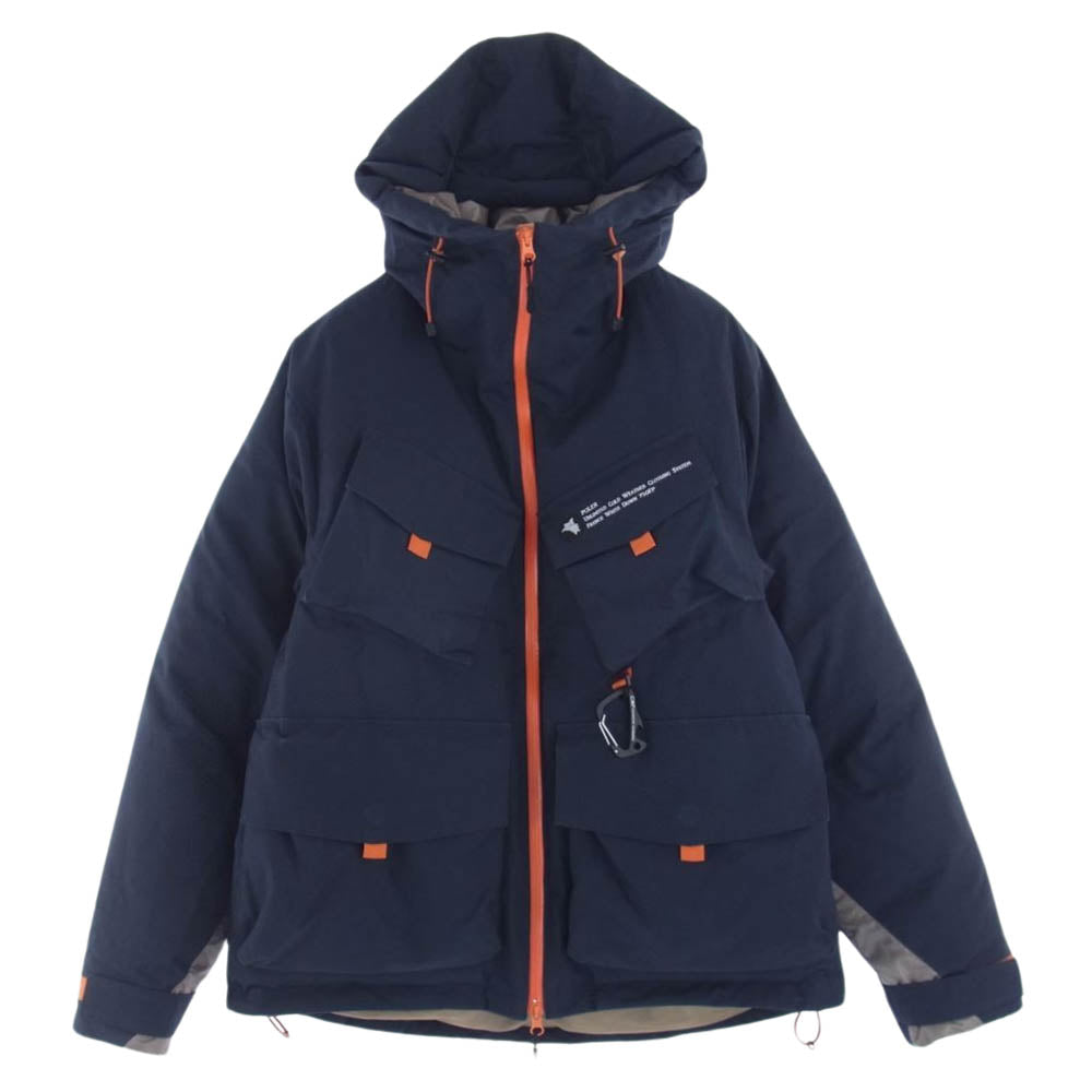 コンフィアウトドアガーメント 止水ジップ ダウン ジャケット ダークネイビー系 L【中古】