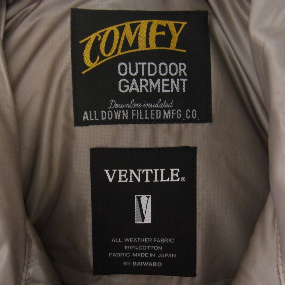 コンフィアウトドアガーメント 止水ジップ ダウン ジャケット ダークネイビー系 L【中古】