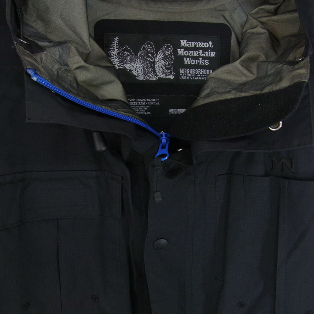 NEIGHBORHOOD ネイバーフッド 092DEMAN-JKM04 マーモット MOUNTAIN PARKA GORE TEX ゴアテックス ワッペン マウンテンパーカー ブラック系 M【中古】