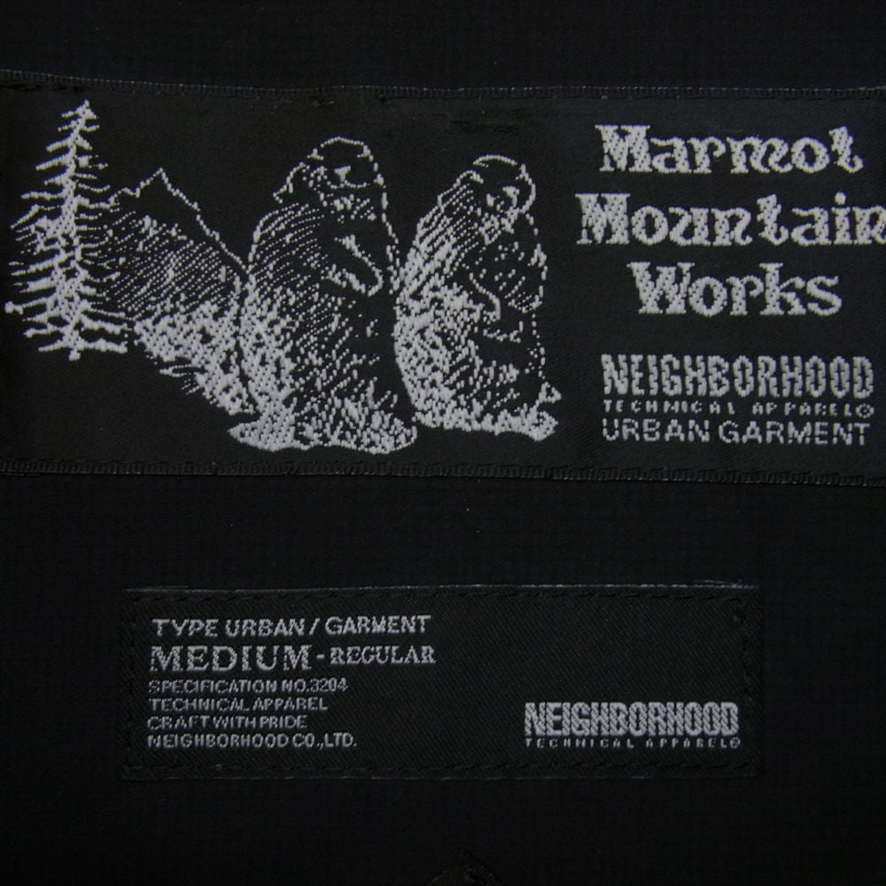 NEIGHBORHOOD ネイバーフッド 092DEMAN-JKM04 マーモット MOUNTAIN PARKA GORE TEX ゴアテックス ワッペン マウンテンパーカー ブラック系 M【中古】