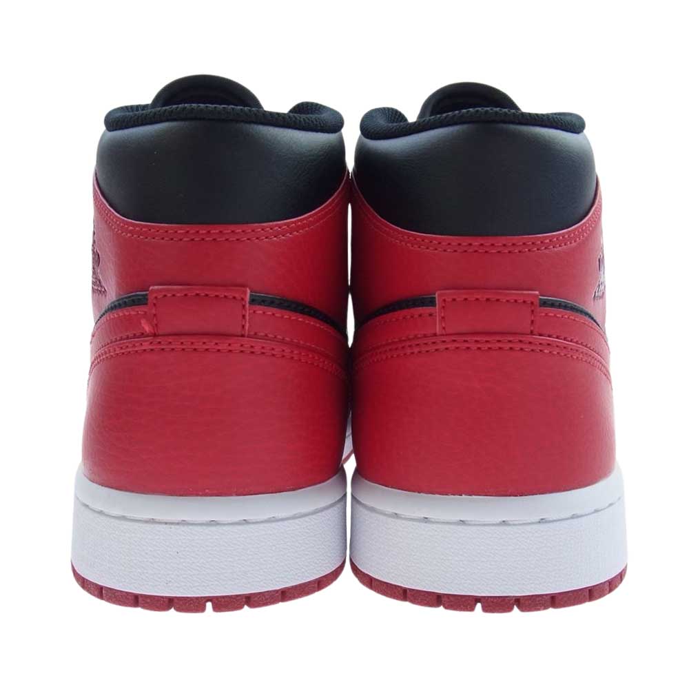 NIKE AIR JORDAN ナイキ ジョーダン 554724-074 1 Mid Bred AJ1 ミッド ブレッド スニーカー ブラック系 レッド系 28cm【美品】【中古】