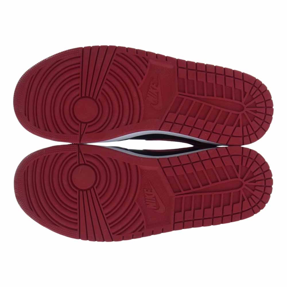 NIKE AIR JORDAN ナイキ ジョーダン 554724-074 1 Mid Bred AJ1 ミッド ブレッド スニーカー ブラック系 レッド系 28cm【美品】【中古】