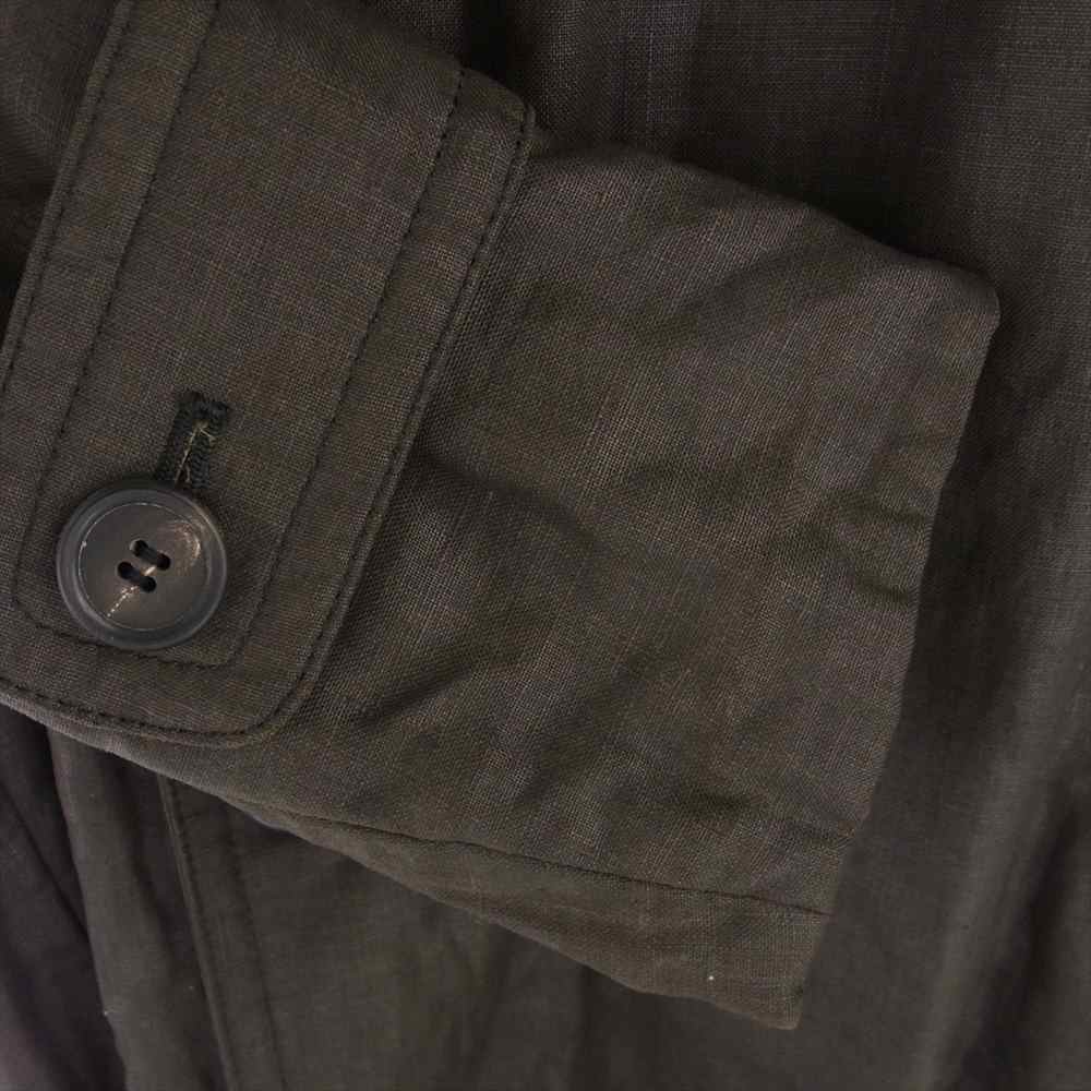 シェアースピリット ゴートレザー切替 リネン トレンチ コート ブラウングレー系 L【中古】