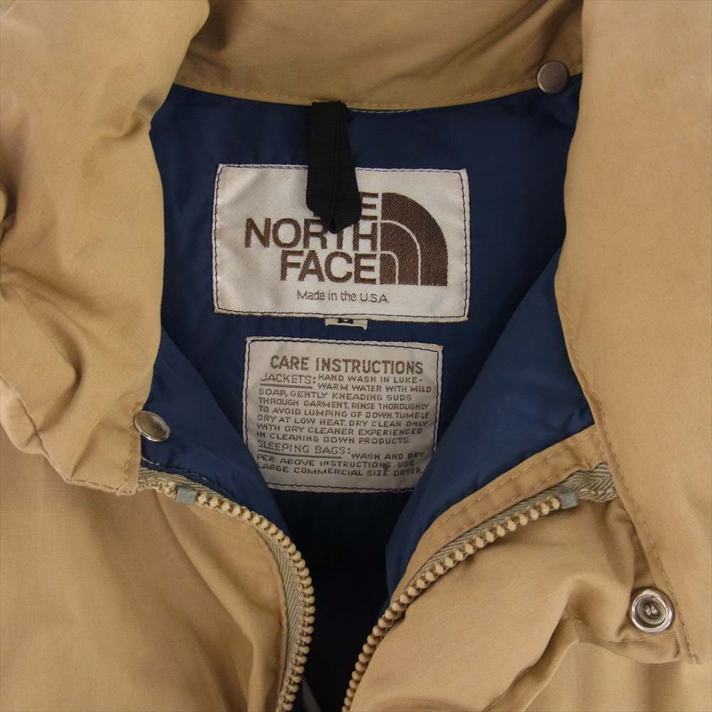 THE NORTH FACE ノースフェイス 80's 茶タグ vintage ヴィンテージ ダウン ジャケット ベージュ系 M【中古】