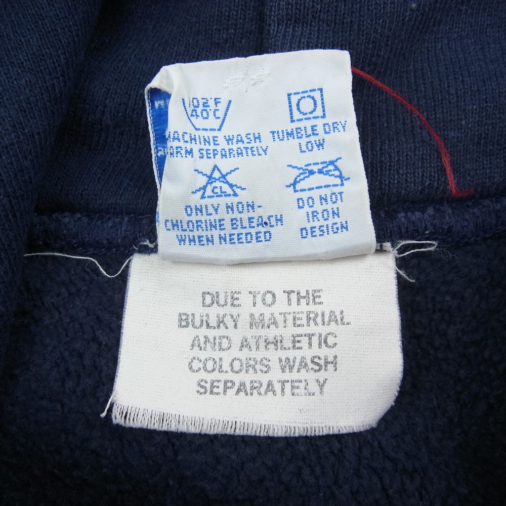 Champion チャンピオン USA製 90s REVERSE WEAVE リバースウィーブ 刺繍タグ vintage ヴィンテージ パーカー スウェット ネイビー系 XL【中古】
