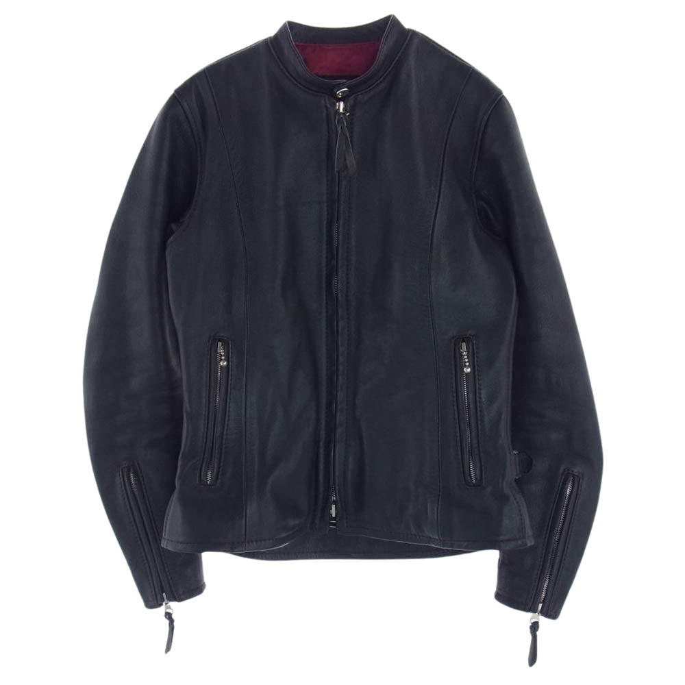 KADOYA カドヤ HEAD FACTORY K’s LEATHER レザー シングル ライダース ジャケット ブラック系【中古】