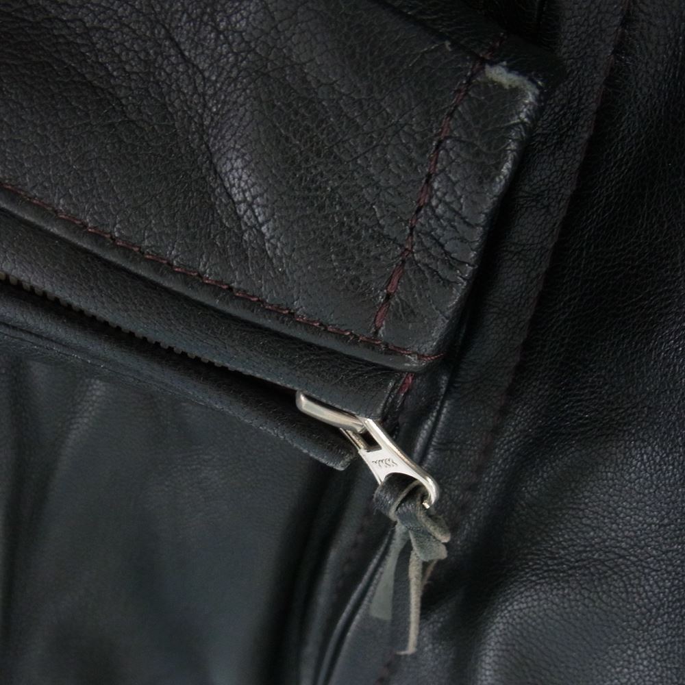 KADOYA カドヤ HEAD FACTORY K’s LEATHER レザー シングル ライダース ジャケット ブラック系【中古】