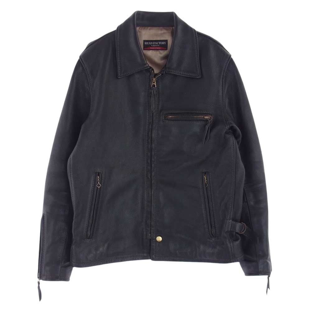 KADOYA カドヤ HEAD FACTORY レザー シングル ライダース ジャケット ブラック系【中古】
