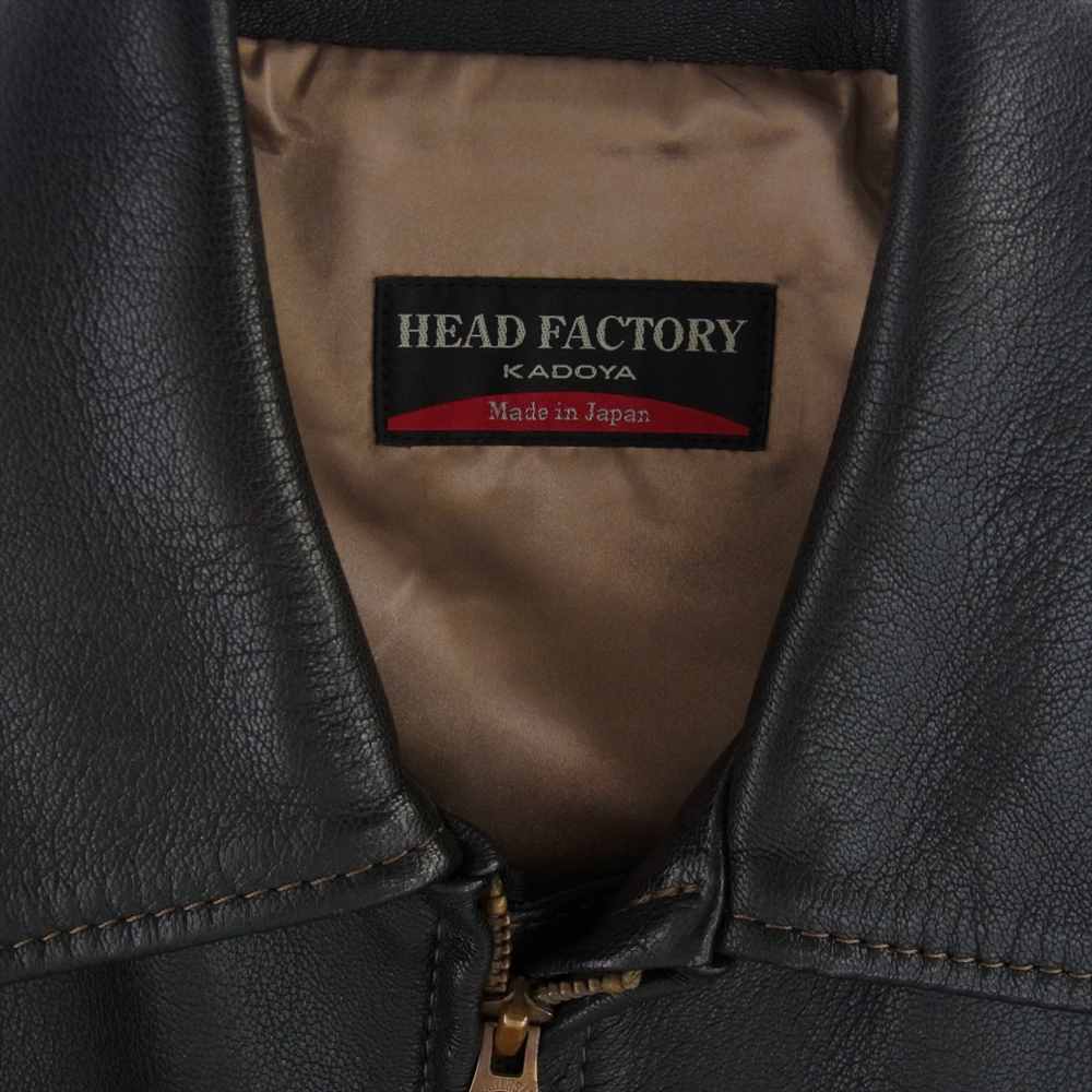 KADOYA カドヤ HEAD FACTORY レザー シングル ライダース ジャケット ブラック系【中古】