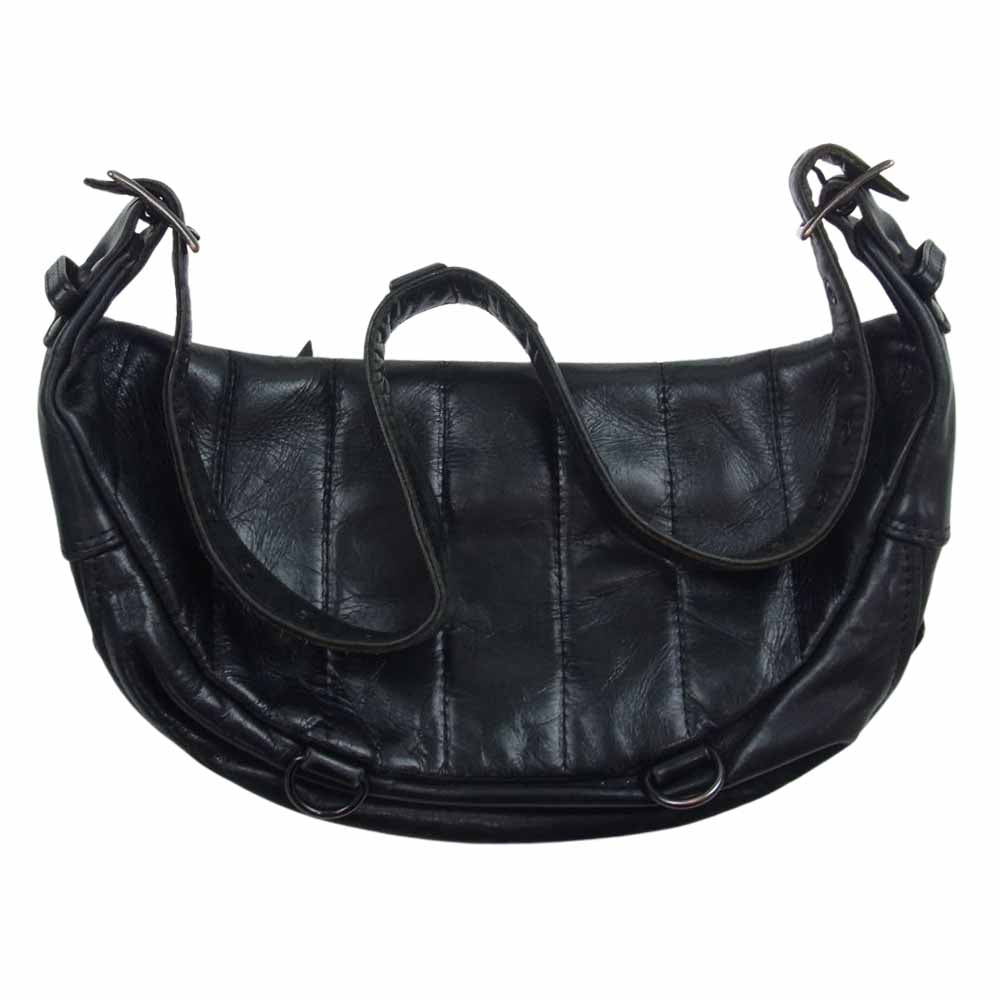 KADOYA カドヤ HFG BAG PTD レザー キルティング ボディ ショルダー バッグ ブラック系【中古】
