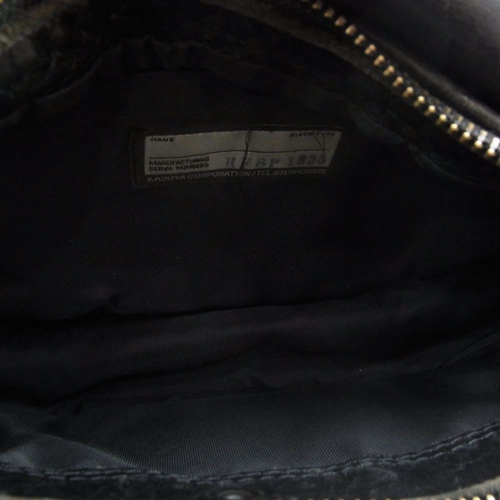 KADOYA カドヤ HFG BAG PTD レザー キルティング ボディ ショルダー バッグ ブラック系【中古】