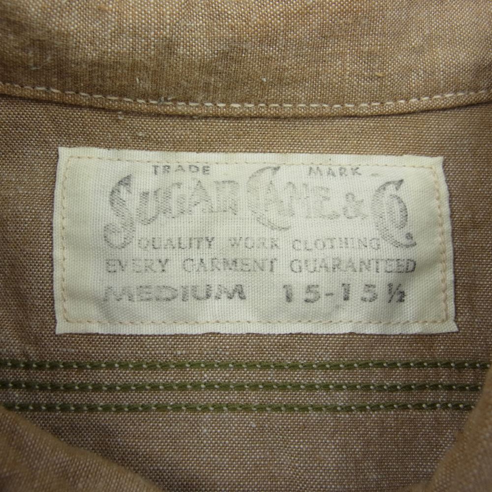 SUGAR CANE シュガーケーン SC27748 シャンブレー 長袖 ワーク シャツ ベージュ系 M【中古】